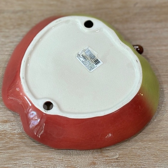 Vintage Y2K Russ Berrie Handpainted Fall Apple Trinket Tray - Picture 5 of 6